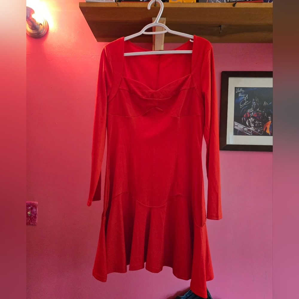 CHICME red long sleeve dress, XL